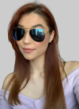 New Aviator Gold Blue Men's Women's Sunglasses