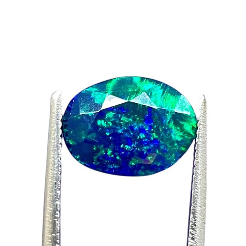 Ópalo negro natural de 2,10 quilates corte ovalado A+ piedra preciosa suelta brillante - Imagen 6 de 13