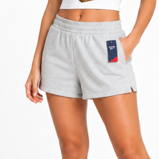 Reebok Womens Gray Athletic Shorts Size Medium NWT Classic Summer Sweat Short