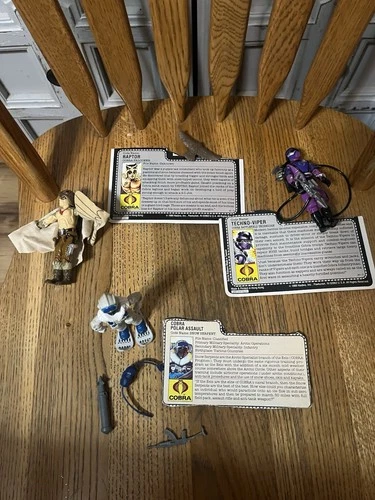 Set Of 3 Cobra G. I. Joe Hasbro Raptor, Techno- Viper, Polar Assault.