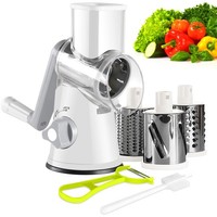 Reibe Mit Kurbel GemüSeschneider Trommelreibe GemüSe KäSe Mandoline 3 Klingen