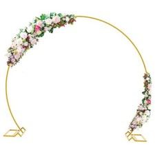 Wedding Arch 7.2FT Round Backdrop Stand Circle Balloon Arch Metal 7.2 FT Gold