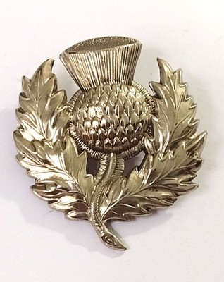 Victorian Royal Scottish Reserve Regiment Brosche Abzeichen Weißmetall - Original