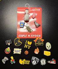 21pc Crocs Jibbitz Charm Lot STAPLE Wu-Tang Nets Rugrats Bart Jor