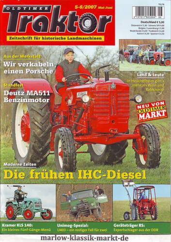 Oldtimer Traktor 5-6/07 IHC DLD 2 - D439/DDR Geräteträger RS/Kramer KLS 140/U403 - Zdjęcie 1 z 1