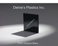 5 Sheets 1/8"  2025 Opaque Black Cell Cast Acrylic Sheet  12" x 12"