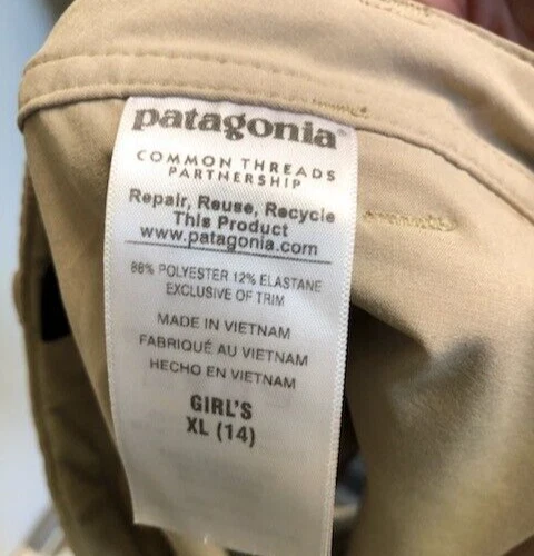 Pantalones Cortos Patagonia Niñas Senderismo Talla 14 Poliéster Elastizados Foto 3 de 4