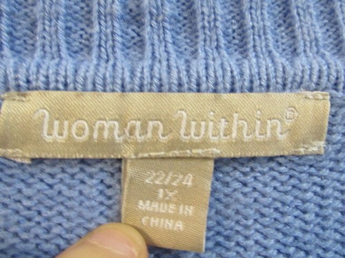 Woman Within French Blue Cardigan Plus Size XL - Bild 2 von 3