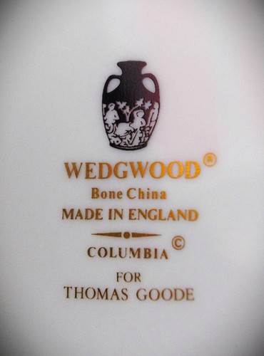 Raro y exquisito Wedgwood Columbia para Thomas Goode 27 cm hecho en Inglaterra - Imagen 3 de 3