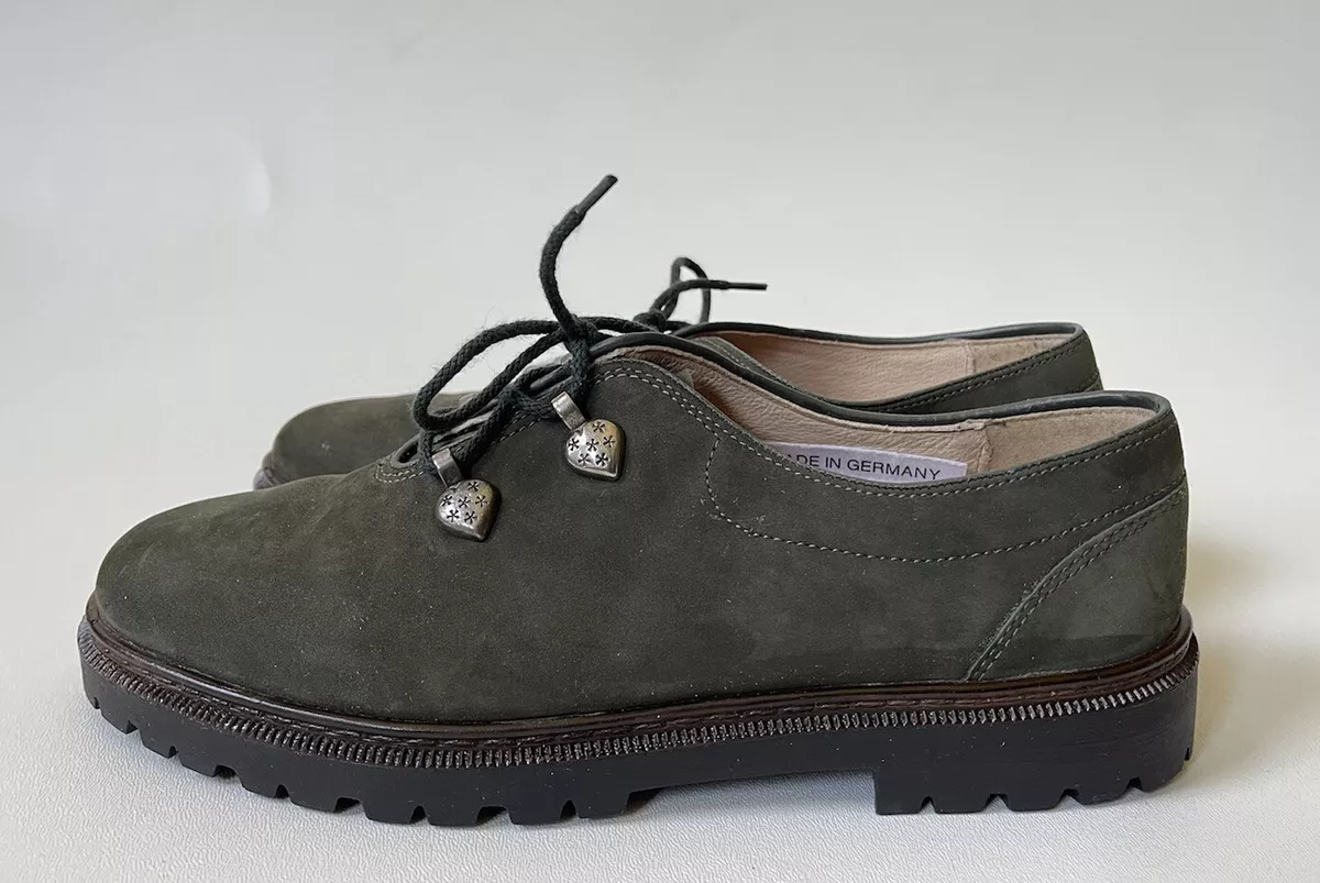 Ara Luftpolster Naturform Green Suede Leather Oxford Shoes Germany Size 6 -W23 |