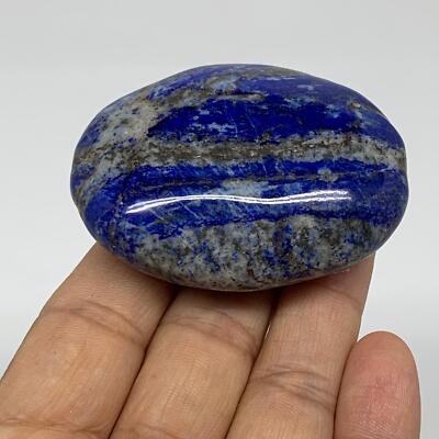 100g, 2.3''x1.8''x0.9'', Natural Lapis Lazuli Palm Stone @Afghanistan, B36832