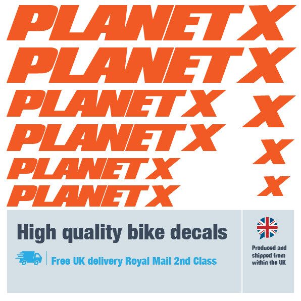 Foglio Adesivi Planet X Retrò Per MTB E BMX - Sticker Da Bici Originali USA