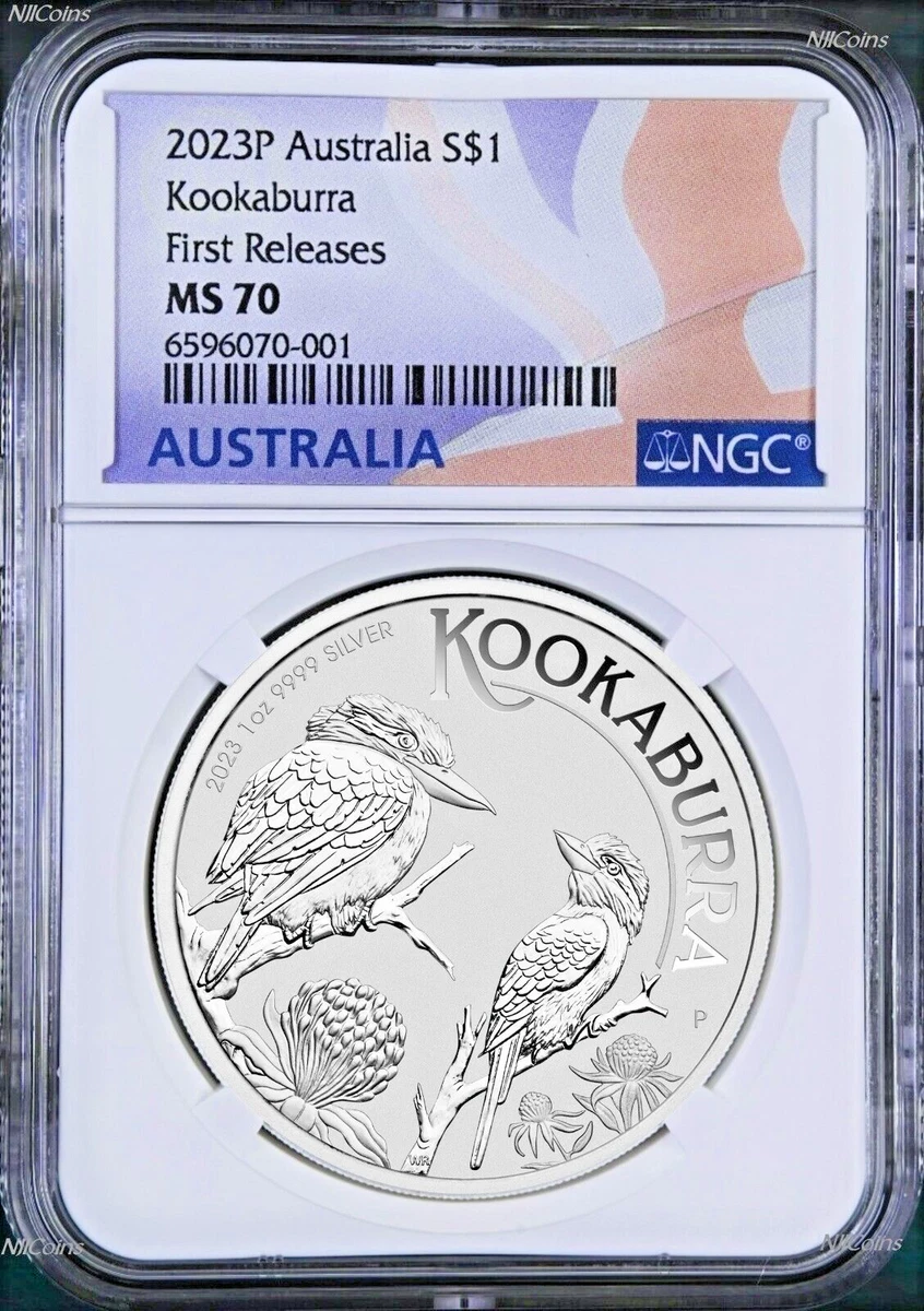 Australian Kookaburra NGC Grade MS 70 Silver Bullion Coins for