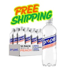  12 Pack Propel Peach Electrolytes  Vitamins Sport Water, No Sugar, 16.9 Fl Oz