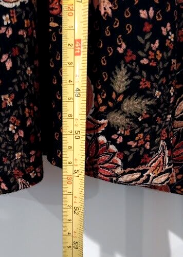 Garnet Hill Women's Large NWT 3/4 Sleeve Paisley Floral Midi Dress Pockets Boho - Picture 17 of 17