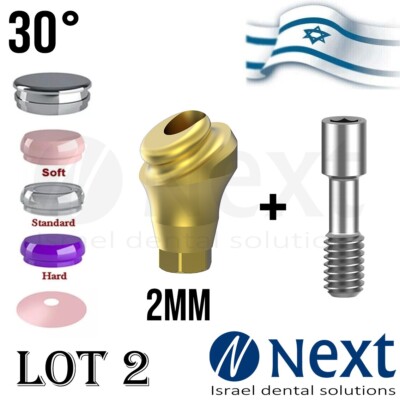 LOTx2 Angulated 30 deg Flat abutment 2 mm Hiossen Regular Set