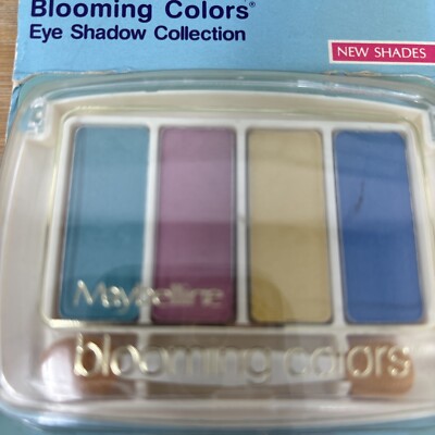 Vtg Maybelline Blooming Colors Eye Shadow Quad Palette Jet Set Brights Matte
