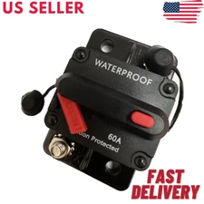 60 Amp In-Line Circuit Breaker Solar/Audio/Car/RV 60A/60AMP Fuse 12V/24V/32V/48V