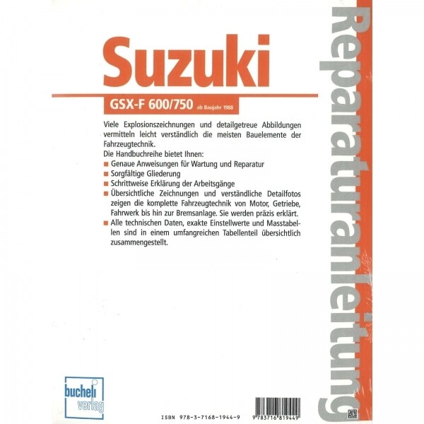 Thumbnail - Suzuki Gsx-f 600/750, Typ Ae (1988-1999) Reparaturanleitung Bucheli