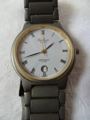 Titan Herren-Armbanduhr Osca-Quartz Titan mit Titan-Armband