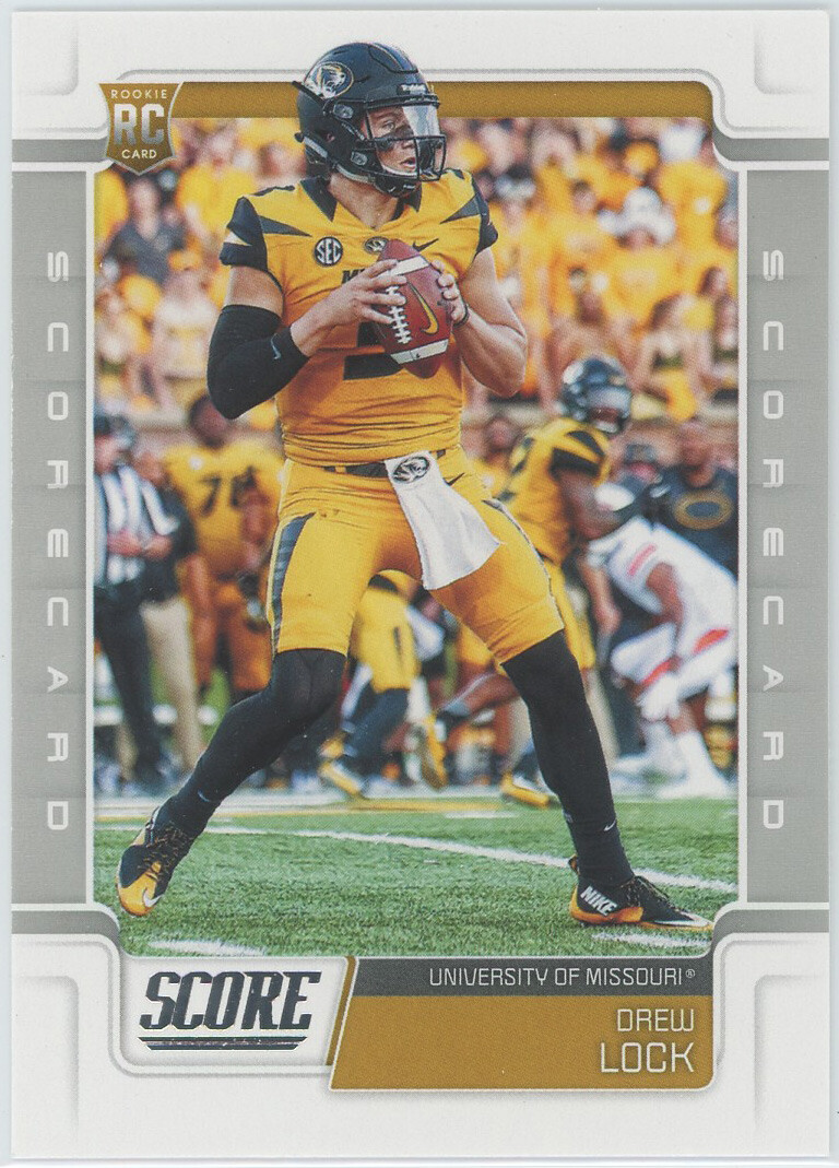 2019 Score Scorecard #334 Drew Lock Broncos RC