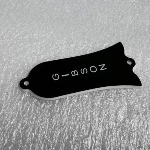 Guitar Scratch Plate Fits Gibson LP 'Gibson' TRUSS ROD COVER PLATE , 2Ply Black