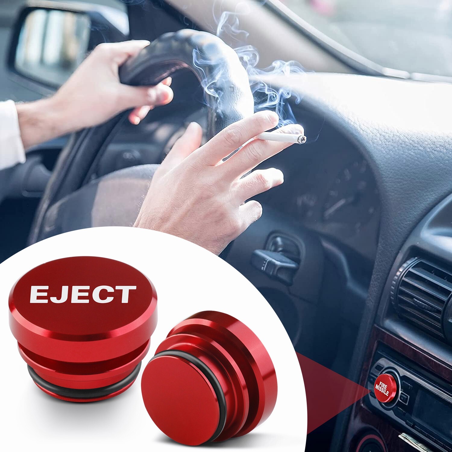 2PCS Car Cigarette Lighter Cover Accessories Universal Eject Button eBay