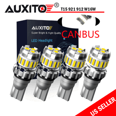 #ad 4X AUXITO Canbus 912 921 T15 W16W White LED Bulb For Car Backup Reverse Light EA $12.34
