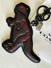 COACH REXY BY SUI JIANGUO SIGNATURE TAN/BLACK BAG CHARM FOB 76192