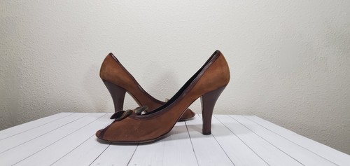 Moschino PUMPS Cheap and Chic Suede Bow SIZE  41 - Picture 5 of 10