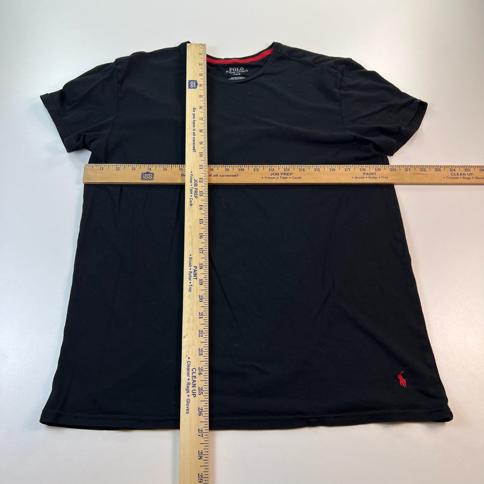 Polo Ralph Lauren camicia uomo grande nera girocollo leggera pony preppy