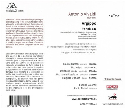 EUROPA GALANTE FABIO BIONDI - ARGIPPO NEW CD