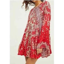 NWT Free People Women's Bell Sleeve Stevie Tunic Dress Size S  #OS203