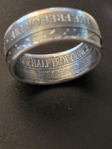Dont Tread on Me Coin Ring .999 Silver Live Free Or Die You Pick Size 8-13 - Picture 9 of 15