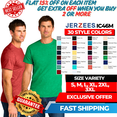 Jerzees IC46M Unisex Short Sleeve Ultimate  Ring Spun Classic Fit T-Shirt