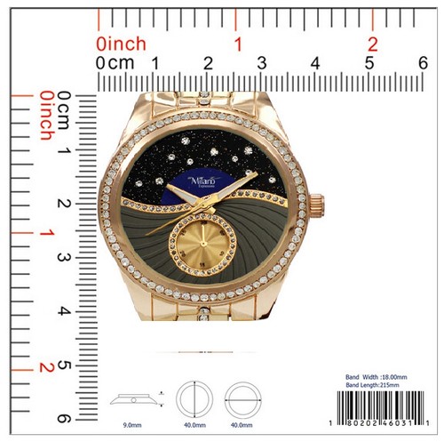 M Milano Expressions fashion women Gold Metal Bracelet Watch 46033 - Picture 4 of 4