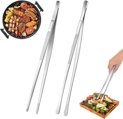 Grillpinzette 26 Cm Aus Edelstahl – Mit Innenzahnung Für Sicheren Griff In Küche & Grill