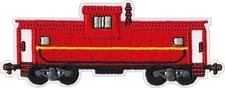 Patch - Red Middle Train Car Railroad Railways Iron On #110114