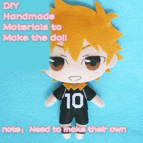 Anime Haikyuu Hinata Syouyou DIY Plush Doll Toy Keychain ...