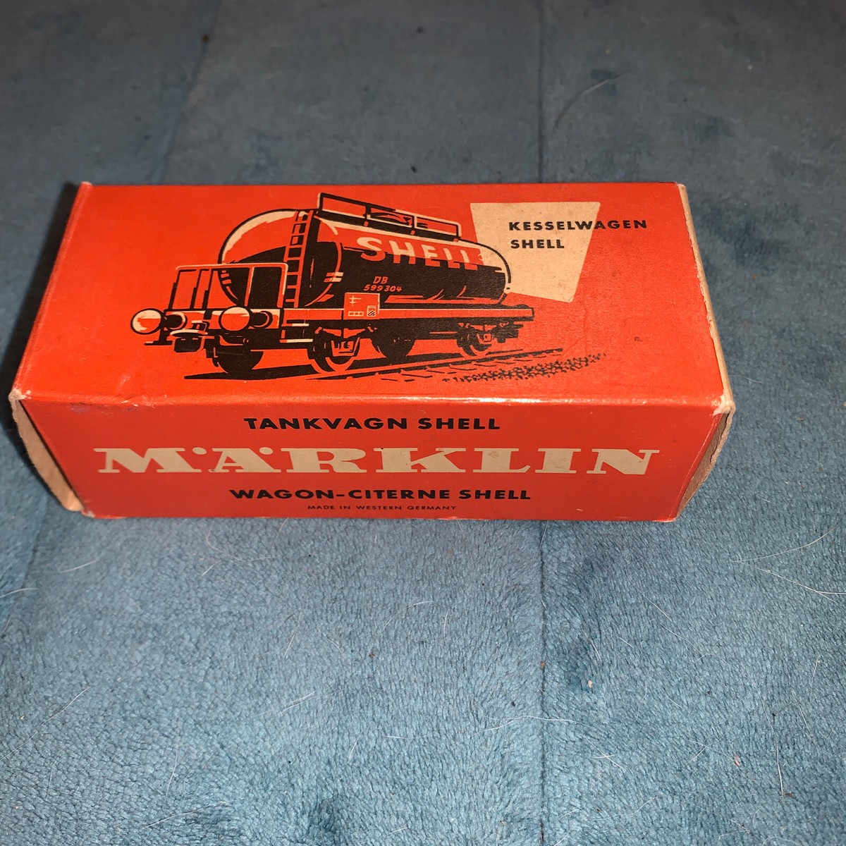 Marklin 4502 HO Scale Kesselwagen Shell Boiler Tank Car W/ Orange