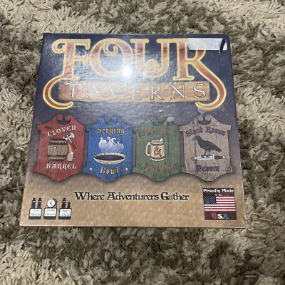 Four Taverns Strategy Board Game Where Adventurers Gather Complete SEALED/NIB