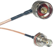 RG316 N MALE ANGLE to BNC FEMALE BIG BULKHEAD RF Cable Rapid-SHIP LOT
