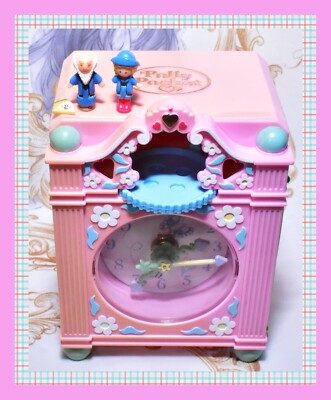 Polly Pocket VTG 1991 Polly's Fairy Funtime Clock Light Pink Works Mr. Time Doll