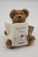 Boyds Bears Head Bean Plush Each Friend is a.. Message Series Brown Fuzzy Teddy