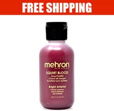 Mehron Makeup Squirt Blood 2 oz  Bright Arterial - Free Shipping