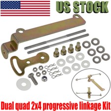 Dual Quad 2x4 Progressive Linkage Kit For 1850 Style Holley Carb Carburetor Iron Dual Quad 2x4 Progressive Linkage Kit For 1850 Style Holley Carb Carburetor Iron