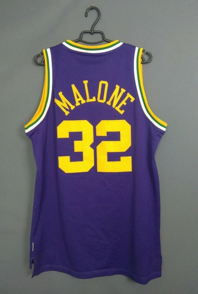 Camiseta Karl Malone Utah Jazz Jersey basquete tamanho GRANDE Adidas ig93 - Imagem 2 de 4