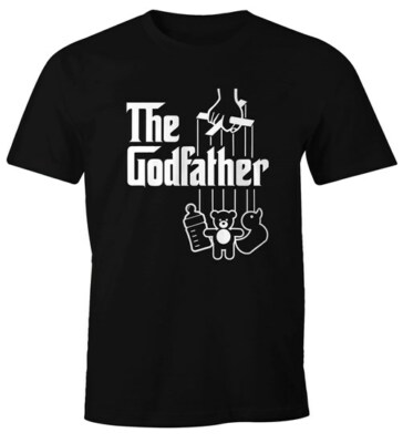 MoonWorks Maglietta Uomo Il Padrino The Godfather - Nero, Taglie Dalla XS Alla 5XL, 100% Cotone