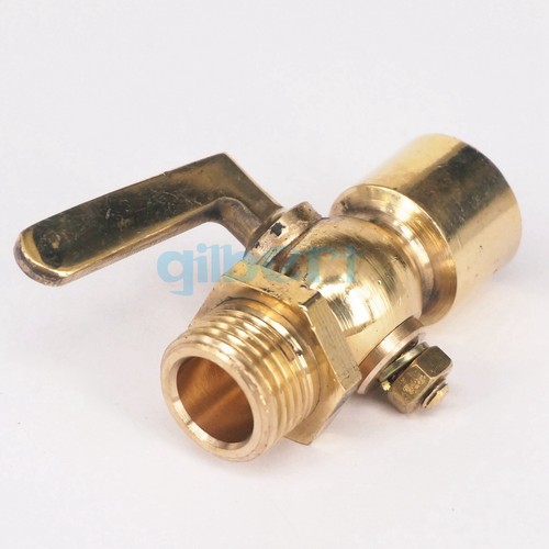1/4"-1/2" BSP M14-M20 Male-Female Brass Drain Petcock Shut Off Valve Fuel Gas - Picture 17 of 27
