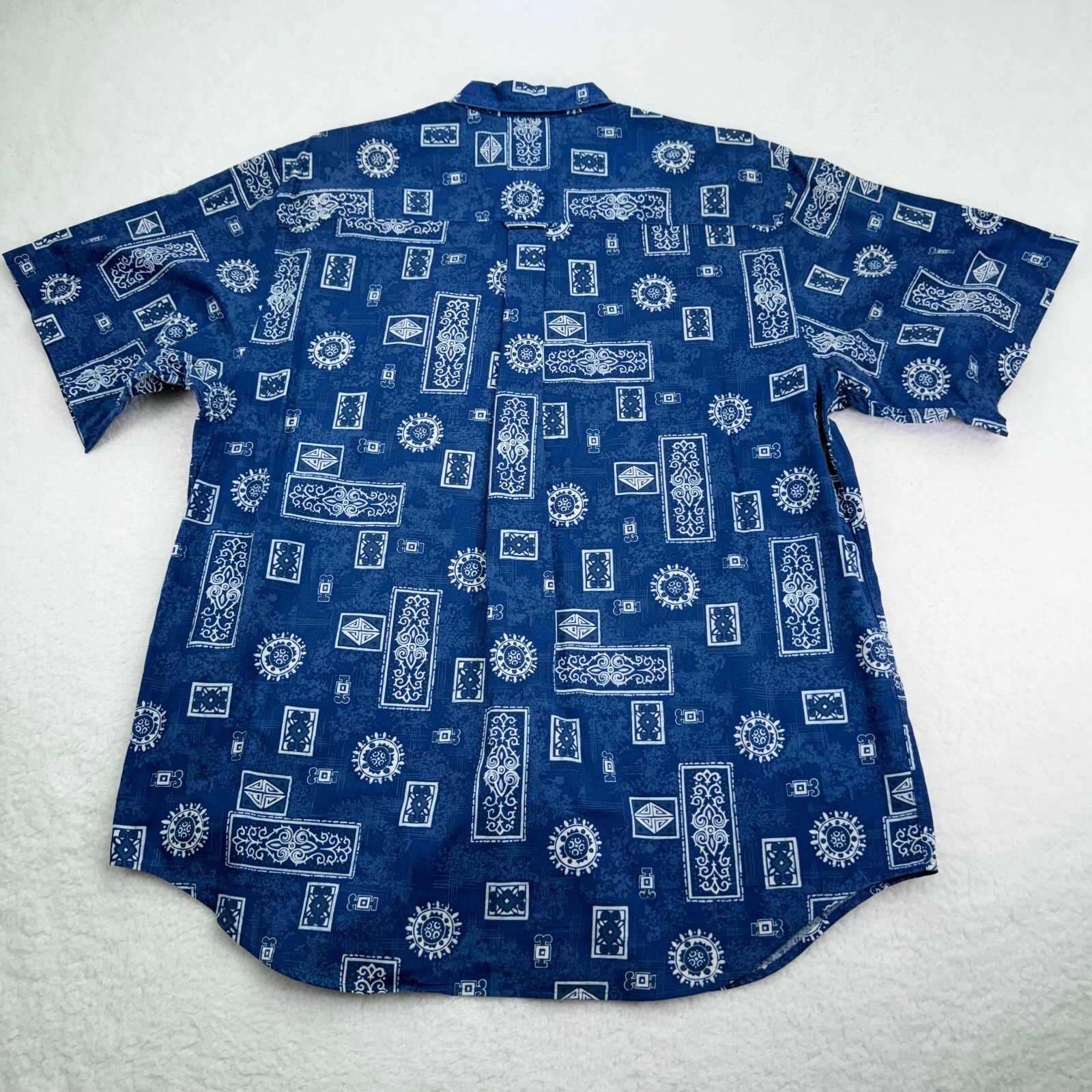 Adirondack Camicia Uomo Extra Large Blu Fila Saville Manica Corta Bottoni